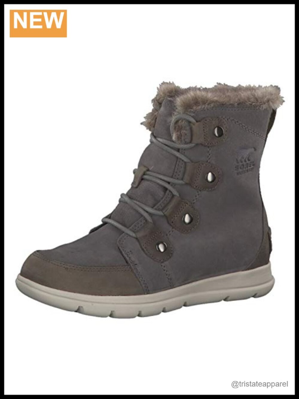Sorel Explorer Joan Waterproof Suede Leather Snow Boots Slip-On Insulated